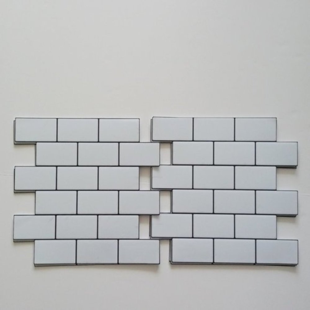 Art3d 10 Thickened Subway Tiles Peel and Stick Backsplash for Kitchen White